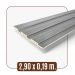 Painel Ripado Wpc Interno Wide Cor: Cinza Médio 2,90m x 19cm (0,55m²)