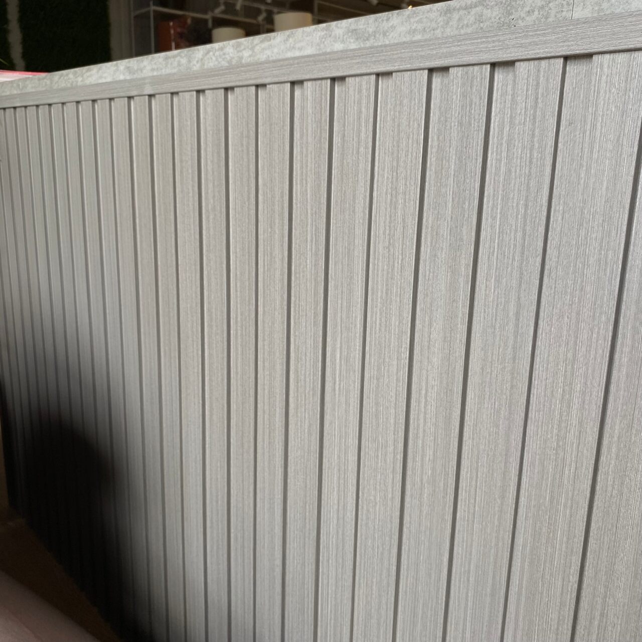 Painel Ripado Wpc Interno Wide Cor: Cinza Médio 2,90m x 19cm (0,55m²)