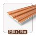 Painel Ripado Wpc Interno Wide Cor: Imbuia 2,90m x 19cm (0,55m²)