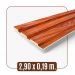 Painel Ripado Wpc Interno Wide Cor: Mogno  2,90m x 19cm (0,55m²)