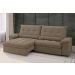 Sofá Alion Retrátil/Reclinável 4 Lugares Suede Cappucino 2,15m - XFlex Sofás