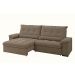 Sofá Alion Retrátil/Reclinável 4 Lugares Suede Cappucino 2,15m - XFlex Sofás
