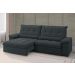 Sofá Alion Retrátil/Reclinável 4 Lugares Suede Cinza 2,15m - XFlex Sofás