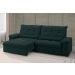 Sofá Alion Retrátil/Reclinável 4 Lugares Suede Petróleo 2,15m - XFlex Sofás