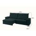 Sofá Alion Retrátil/Reclinável 4 Lugares Suede Petróleo 2,15m - XFlex Sofás