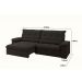 Sofá Alion Retrátil/Reclinável 4Lugares Suede Marrom 2,15m - Xflex