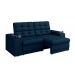 Sofá Confort Premium 1,70m Assento Retrátil/Reclinável porta copos e USB Suede Azul - XFlex Sofas