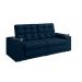 Sofá Confort Premium 1,70m Assento Retrátil/Reclinável porta copos e USB Suede Azul - XFlex Sofas