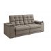 Sofá Confort Premium 1,70m Assento Retrátil/Reclinável porta copos e USB Suede Capuccino - XFlex Sofas