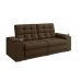 Sofá Confort Premium 1,70m Assento Retrátil/Reclinável porta copos e USB Suede Marrom - XFlex Sofas