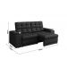 Sofá Confort Premium 1,70m Assento Retrátil/Reclinável porta copos e USB Suede Preto - XFlex Sofas