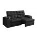 Sofá Confort Premium 1,70m Assento Retrátil/Reclinável porta copos e USB Suede Preto - XFlex Sofas