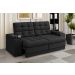 Sofá Confort Premium 2,05m Assento Retrátil/Reclinável porta copos e USB Suede Preto - XFlex Sofas