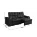 Sofá Confort Premium 2,05m Assento Retrátil/Reclinável porta copos e USB Suede Preto - XFlex Sofas