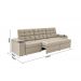 Sofá Confort Premium 2,30m Assento Retrátil/Reclinável porta copos e USB Suede Areia - XFlex Sofas