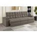 Sofá Confort Premium 2,30m Assento Retrátil/Reclinável porta copos e USB Suede Capuccino - XFlex Sofas