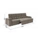 Sofá Confort Premium 2,30m Assento Retrátil/Reclinável porta copos e USB Suede Capuccino - XFlex Sofas