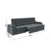 Sofá Confort Premium 2,30m Assento Retrátil/Reclinável porta copos e USB Suede Cinza - XFlex Sofas