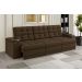 Sofá Confort Premium 2,30m Assento Retrátil/Reclinável porta copos e USB Suede Marrom - XFlex Sofas