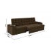 Sofá Confort Premium 2,30m Assento Retrátil/Reclinável porta copos e USB Suede Marrom - XFlex Sofas