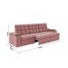 Sofá Confort Premium 2,30m Assento Retrátil/Reclinável porta copos e USB Suede Nude - XFlex Sofas