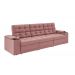 Sofá Confort Premium 2,30m Assento Retrátil/Reclinável porta copos e USB Suede Nude - XFlex Sofas