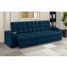 Sofá Confort Premium 2,30m Assento Retrátil/Reclinável porta copos e USB Suede Petróleo - XFlex Sofas