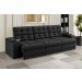 Sofá Confort Premium 2,30m Assento Retrátil/Reclinável porta copos e USB Suede Preto - XFlex Sofas