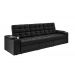 Sofá Confort Premium 2,30m Assento Retrátil/Reclinável porta copos e USB Suede Preto - XFlex Sofas