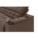 Sofá Connect Premium 2,00m Assento Retrátil/Reclinável com porta copos e entrada USB Suede Marrom