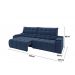 Sofá Connect Premium 2,30m Assento Retrátil/Reclinável com porta copos e entrada USB Suede Azul