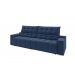Sofá Connect Premium 2,30m Assento Retrátil/Reclinável com porta copos e entrada USB Suede Azul