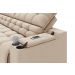 Sofá Connect Premium 2,30m Assento Retrátil/Reclinável com porta copos e entrada USB Suede Capuccino