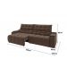 Sofá Connect Premium 2,30m Assento Retrátil/Reclinável com porta copos e entrada USB Suede Marrom