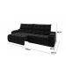 Sofá Connect Premium 2,30m Assento Retrátil/Reclinável com porta copos e entrada USB Suede Preto