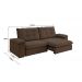 Sofá Fofão Premium 2,30m Retrátil/Reclinável Suede Marrom - XFlex Sofas