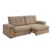 Sofá Fofão Premium 2,50m Retrátil/Reclinável Suede Capuccino - XFlex Sofas