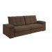 Sofá Fofão Premium 2,50m Retrátil/Reclinável Suede Marrom - XFlex Sofas