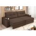 Sofá Hannover Premium 2,10m Assento Retrátil/Reclinável Suede Marrom – Xflex Sofás