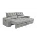Sofá Omega Plus 2,30m Retrátil/Reclinável Suede Areia -  Xflex Sofás