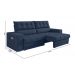 Sofá Oscar Plus 2,30m Retrátil/Reclinável Suede Azul - Xflex