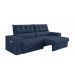 Sofá Oscar Plus 2,30m Retrátil/Reclinável Suede Azul - Xflex