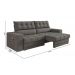 Sofá Oscar Plus 2,30m Retrátil/Reclinável Suede Cinza - Xflex