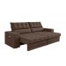 Sofá Oscar Plus 2,30m Retrátil/Reclinável Suede Marrom - Xflex