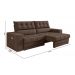 Sofá Oscar Plus 2,30m Retrátil/Reclinável Suede Marrom - Xflex