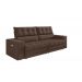 Sofá Oscar Plus 2,30m Retrátil/Reclinável Suede Marrom - Xflex
