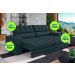 Sofá Oscar Plus 2,30m Retrátil/Reclinável Suede Petróleo - Xflex