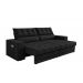 Sofá Oscar Plus 2,30m Retrátil/Reclinável Suede Preto - Xflex