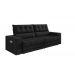 Sofá Oscar Plus 2,30m Retrátil/Reclinável Suede Preto - Xflex