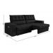 Sofá Oscar Plus 2,30m Retrátil/Reclinável Suede Preto - Xflex